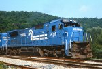 Conrail, CR 6039, at Clarksville, Pennsylvania. June 15, 1990. 